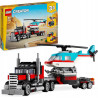 KLOCKI LEGO CREATOR 31146 CIĘŻARÓWKA Z PLATFORMĄ I HELIKOPTER 3w1