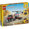 KLOCKI LEGO CREATOR 31146 CIĘŻARÓWKA Z PLATFORMĄ I HELIKOPTER 3w1