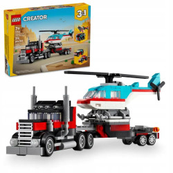 KLOCKI LEGO CREATOR 31146 CIĘŻARÓWKA Z PLATFORMĄ I HELIKOPTER 3w1