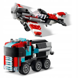 KLOCKI LEGO CREATOR 31146 CIĘŻARÓWKA Z PLATFORMĄ I HELIKOPTER 3w1