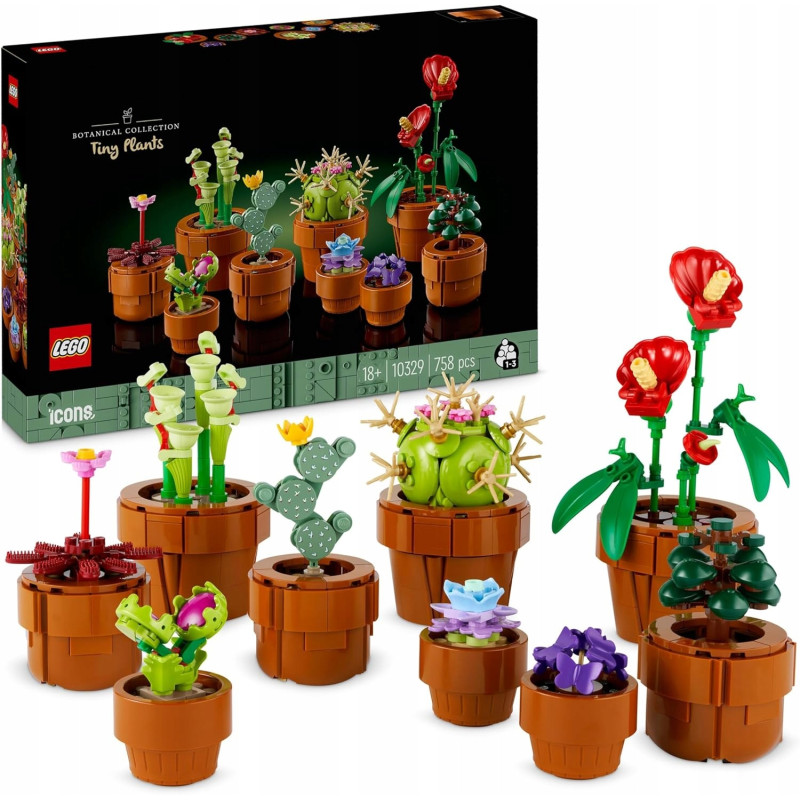 LEGO ICONS 10329 małe roślinki klocki