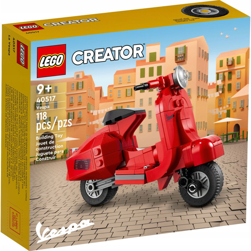 LEGO Creator 40517 Vespa Skuter Czerwony