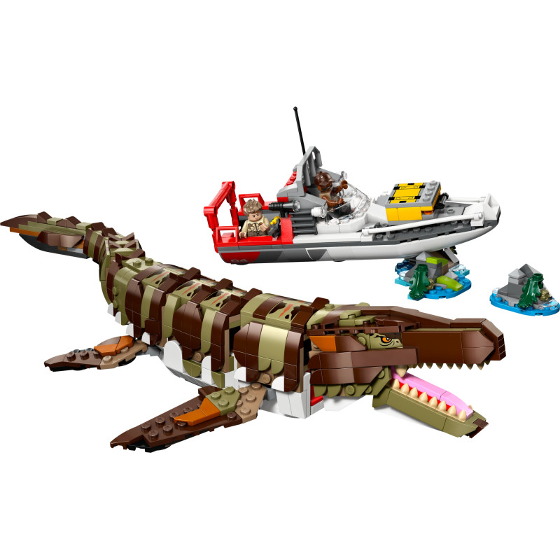 LEGO Jurassic World 76974 Misja na łodzi i model mozazaura