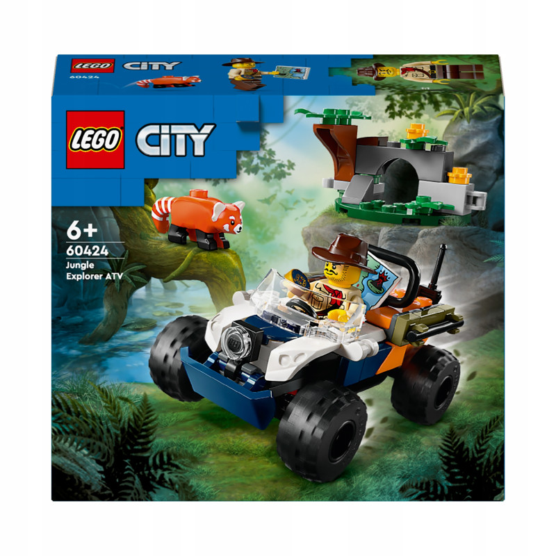 LEGO CITY Quad badacza dżungli z pandą czerwoną 60424