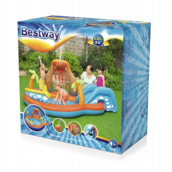 DMUCHANY PLAC ZABAW ZJEŻDŻALNIA BESTWAY 53069 265x104CM LAVA LAGOON