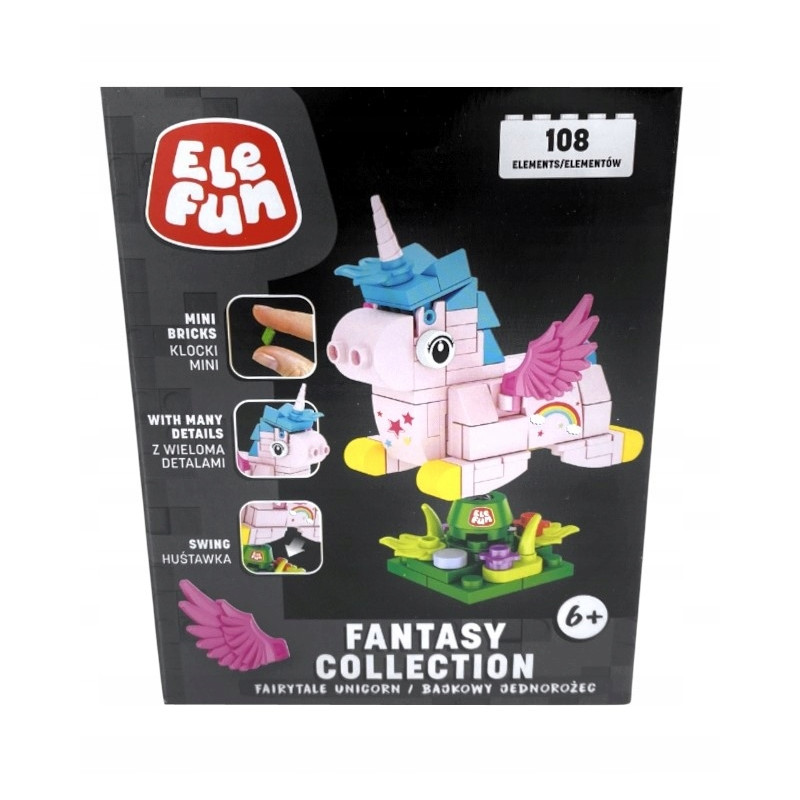 KLOCKI ELEFUN Fantasy Collection klocki bajkowy jednorożec 108 elementów