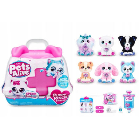 ZURU PETS ALIVE INTERAKTYWNY PLUSZAK + TRANSPORTER maskotka