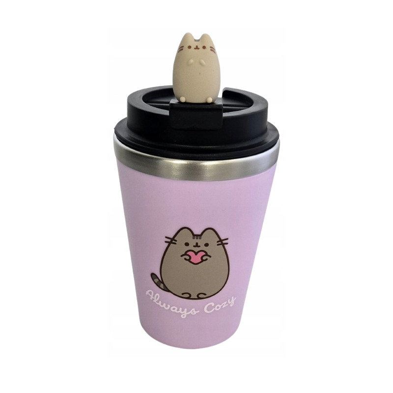 PUSHEEN Kubek termiczny z figurką 350 ml ALWAYS COZY FIOLET
