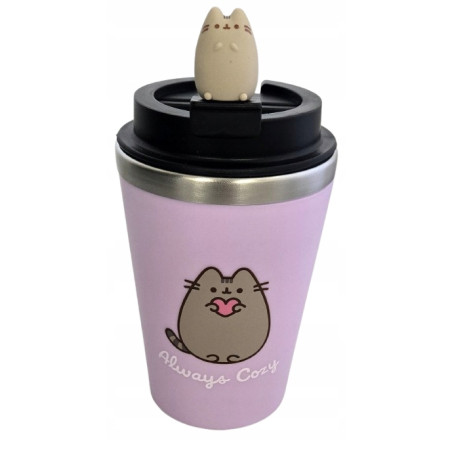 PUSHEEN Kubek termiczny z figurką 350 ml ALWAYS COZY FIOLET