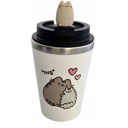 PUSHEEN Kubek termiczny z figurką 350 ml HUG BIAŁY