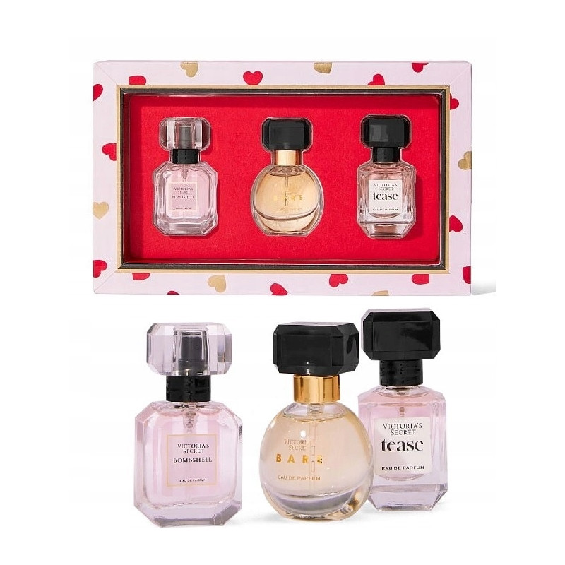 Victoria's Secret Zestaw prezentowy 3x 7,5ml perfumy BOMBSHELL BARE TEASE
