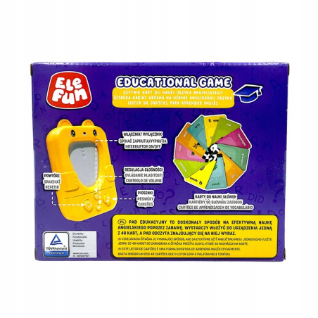 Elefun Gra edukacyjna Czytnik Kart do Nauki języka Angielskiego