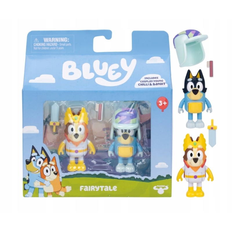 TM TOYS BLUEY ZESTAW BAJKOWE POSTACIE 2 FIGURKI CHILLI I BANDIT 17974