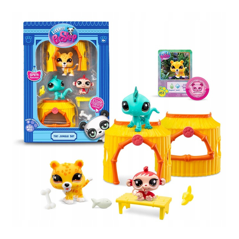 Littlest Pet Shop Zestaw Dżungla z 3 figurkami