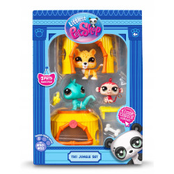 Littlest Pet Shop Zestaw Dżungla z 3 figurkami