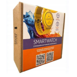 Smartwatch zegarek kolorowy młodzieżowy z gumowym paskiem żółty Forever