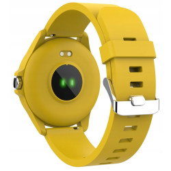 Smartwatch zegarek kolorowy młodzieżowy z gumowym paskiem żółty Forever
