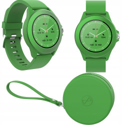 Smartwatch zegarek kolorowy młodzieżowy z gumowym paskiem zielony Forever