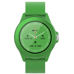 Smartwatch zegarek kolorowy młodzieżowy z gumowym paskiem zielony Forever