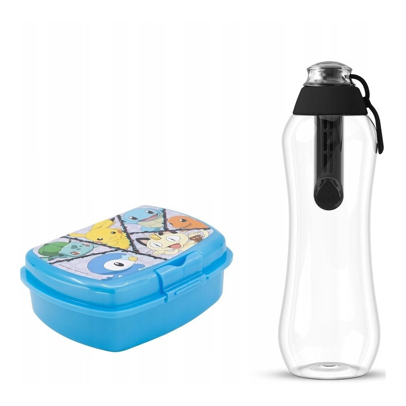 ZESTAW ŚNIADNIOWY LUNCHBOX POKEMON + Butelka Filtrująca Dafi SOFT 500ml