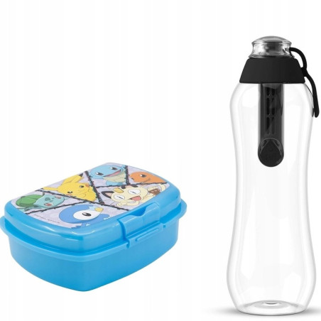 ZESTAW ŚNIADNIOWY LUNCHBOX POKEMON + Butelka Filtrująca Dafi SOFT 500ml