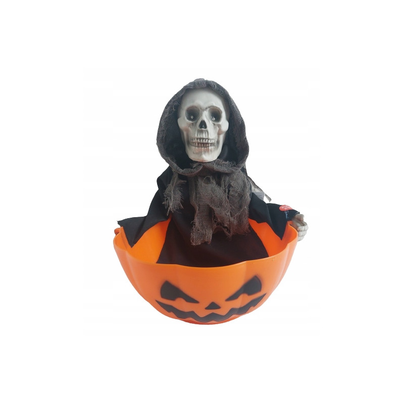Halloween Kościotrup miska na słodycze świeci