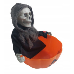 Halloween Kościotrup miska na słodycze świeci