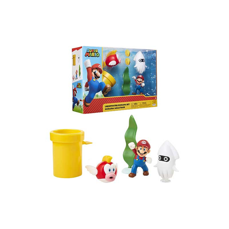 ZESTAW 5 FIGUREK SUPER MARIO UNDERWATER DIORAMA