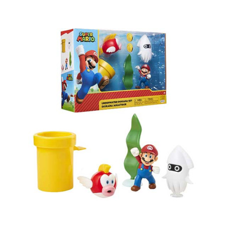 ZESTAW 5 FIGUREK SUPER MARIO UNDERWATER DIORAMA