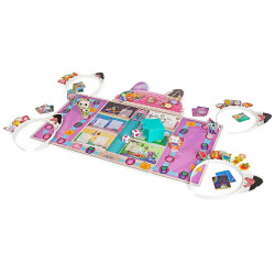 KOCI DOMEK GABI KOCIASTYCZNA GRA PLANSZOWA + 4 OPASKI gabby's dollhouse