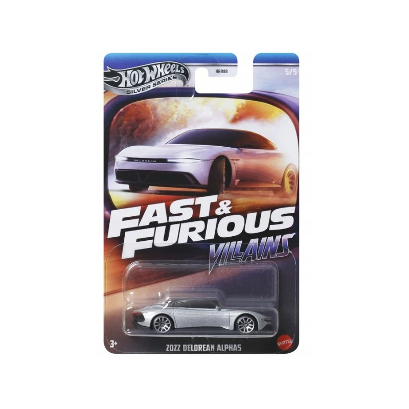 HOT WHEELS FAST & FURIOUS VILLAINS 2022 DELOREAN ALPHAS JBY38 5/5