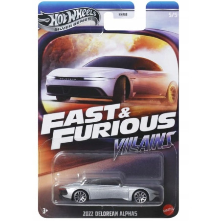 HOT WHEELS FAST & FURIOUS VILLAINS 2022 DELOREAN ALPHAS JBY38 5/5