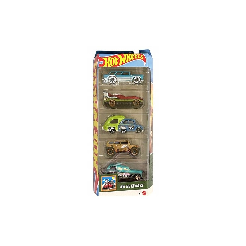 1806 Hot Wheels Pięciopak 5szt samochód auto HW GETAWAYS JBJ77