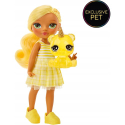 Rainbow High Littles Daisy Madison żółta LALKA 14cm niedźwiadek jednorożec
