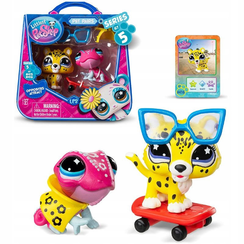 Littlest Pet Shop - Pet Pairs 2-Pack seria 5 415 416 Chill & Chase