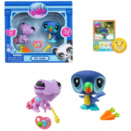 Littlest Pet Shop - Pet Pairs 2-Pack seria 1 27 31 kameleon tukan