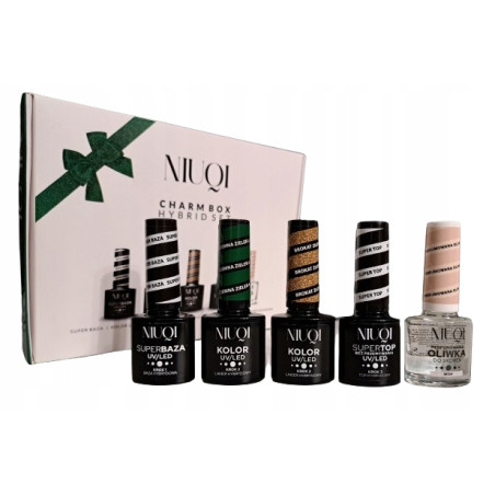 NIUQI Zestaw do HYBRYD HYBRID SET CHARM BOX Baza Kolor Top Oliwka