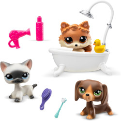 Zestaw figurek Littlest Pet Shop Grooming Spa Play Pack 3 szt.