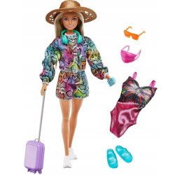 Barbie Wakacyjna zabawa Lalka + akcesoria