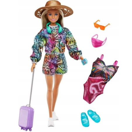 Barbie Wakacyjna zabawa Lalka + akcesoria