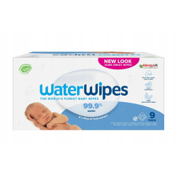 Chusteczki nawilżane 99,9% wody WaterWipes BIO 9x60 dla dzieci
