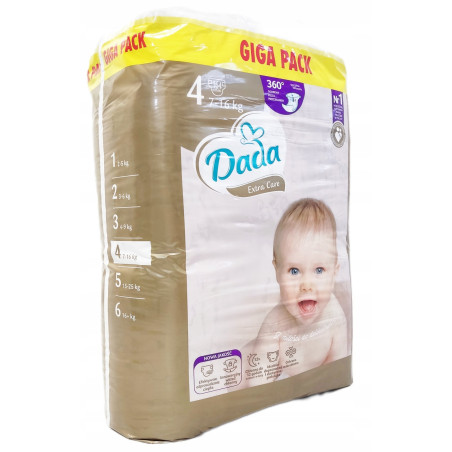 Dada Pieluchy jednorazowe Extra Care 4 MAXI 7-16 kg 164 sztuki GIGA PACK