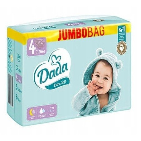 Pieluszki Dada Extra Soft Rozmiar 4 82 szt. Pampersy | xaxebricks.pl