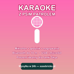 Mikrofon karaoke Psi Patrol Skye — bezprzewodowy | xaxebricks.pl